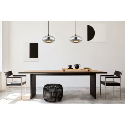 Globo - Lampadario su filo 1xE27/60W/230V cromo luminoso