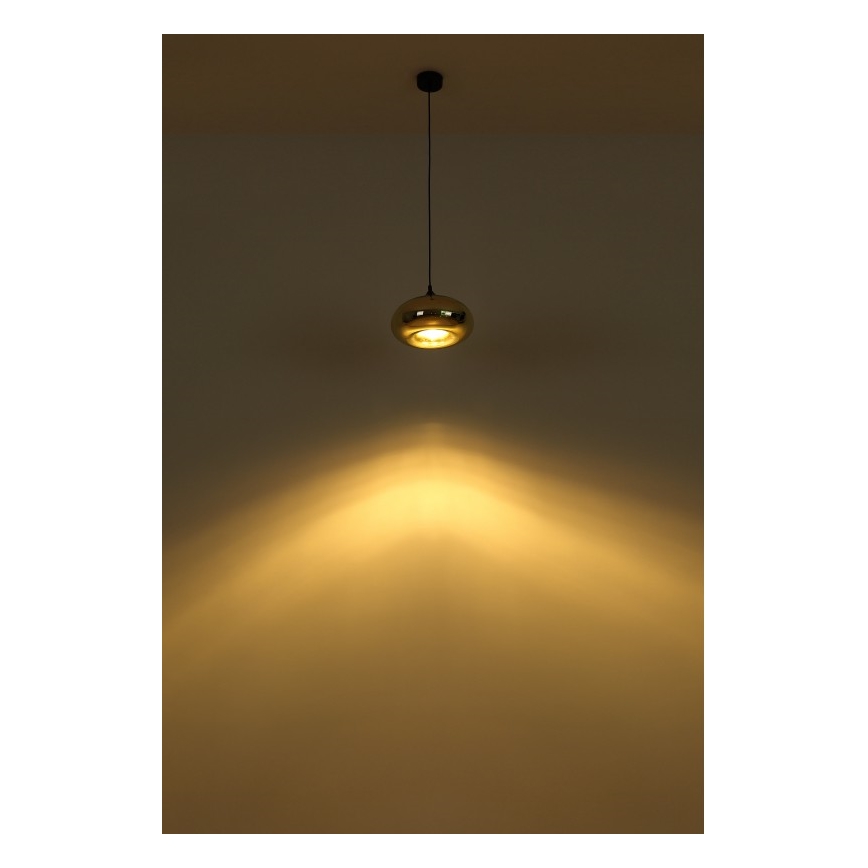 Globo - Lampadario su filo 1xE27/60W/230V cromo luminoso