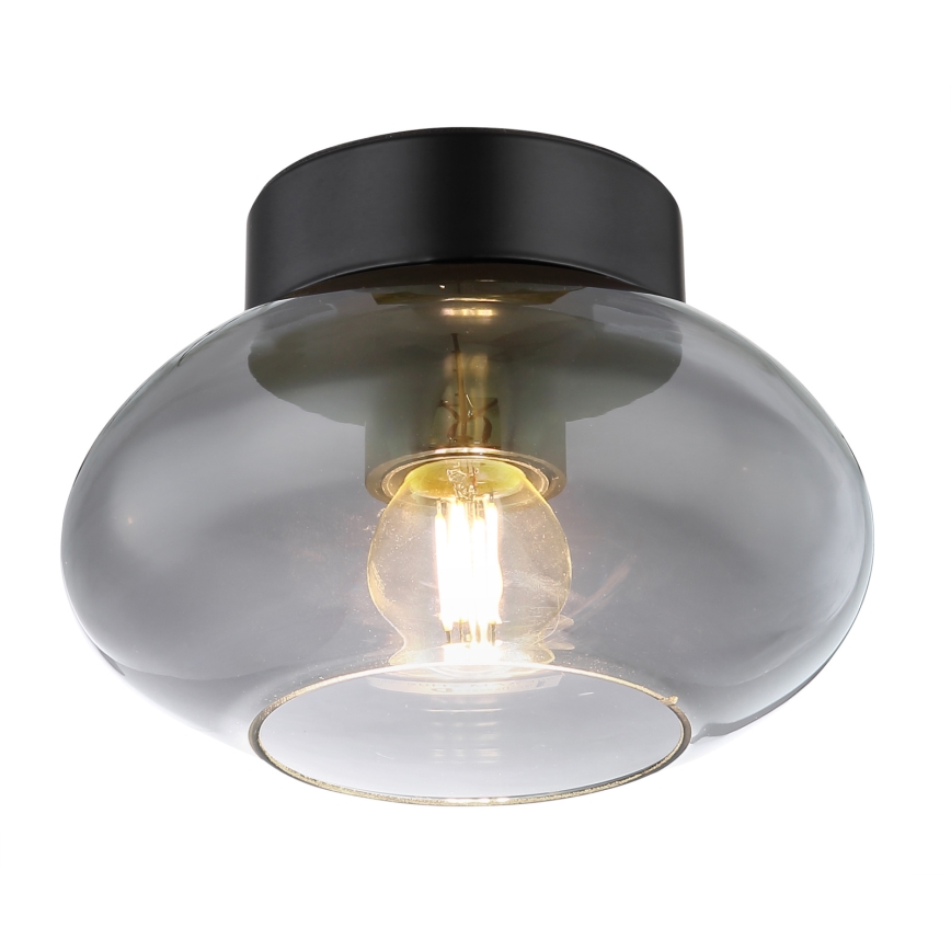Globo - Plafoniera 1xE27ILLU/40W/230V nera