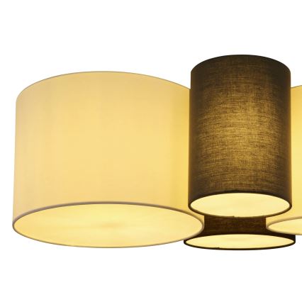 Globo 15586-4D - Deckenleuchte MAKKI 4xE27/15W/230V weiß/grau/schwarz