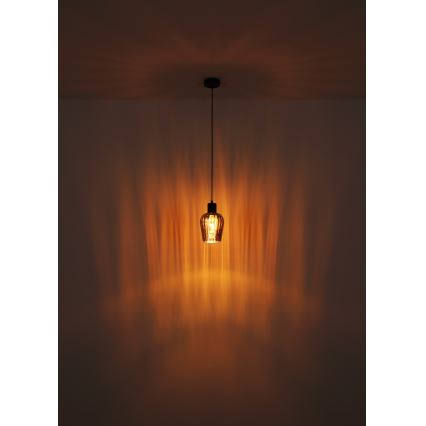 Globo - Hängeleuchte 1xE27/40W/230V d 13,5 cm schwarz