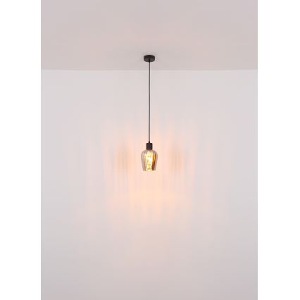 Globo - Hängeleuchte 1xE27/40W/230V d 13,5 cm schwarz