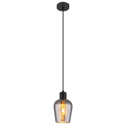 Globo - Hängeleuchte 1xE27/40W/230V d 13,5 cm schwarz