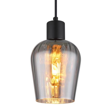 Globo - Hängeleuchte 1xE27/40W/230V d 13,5 cm schwarz