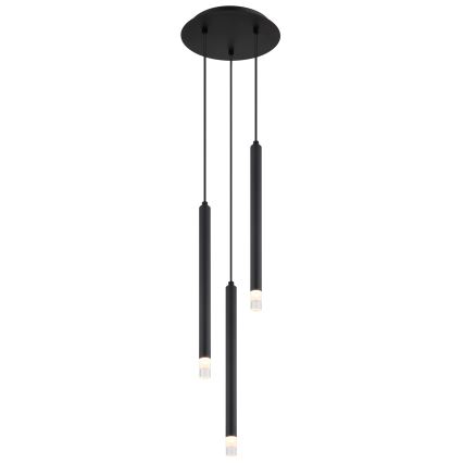 Globo - Suspension filaire 3xG9/4W/230V d. 24 cm noir
