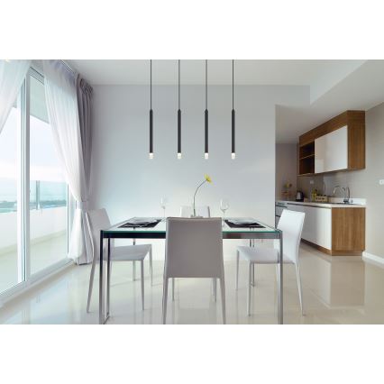 Globo - Lampadario a sospensione con filo 4xG9/4W/230V nero