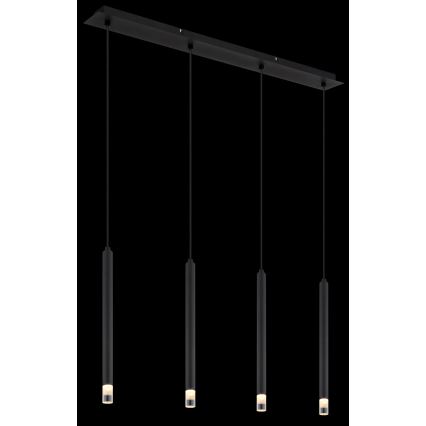 Globo - Lampadario a sospensione con filo 4xG9/4W/230V nero