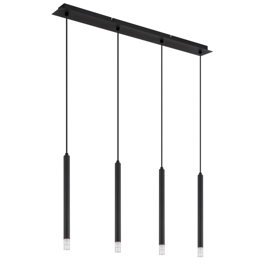 Globo - Lampadario a sospensione con filo 4xG9/4W/230V nero