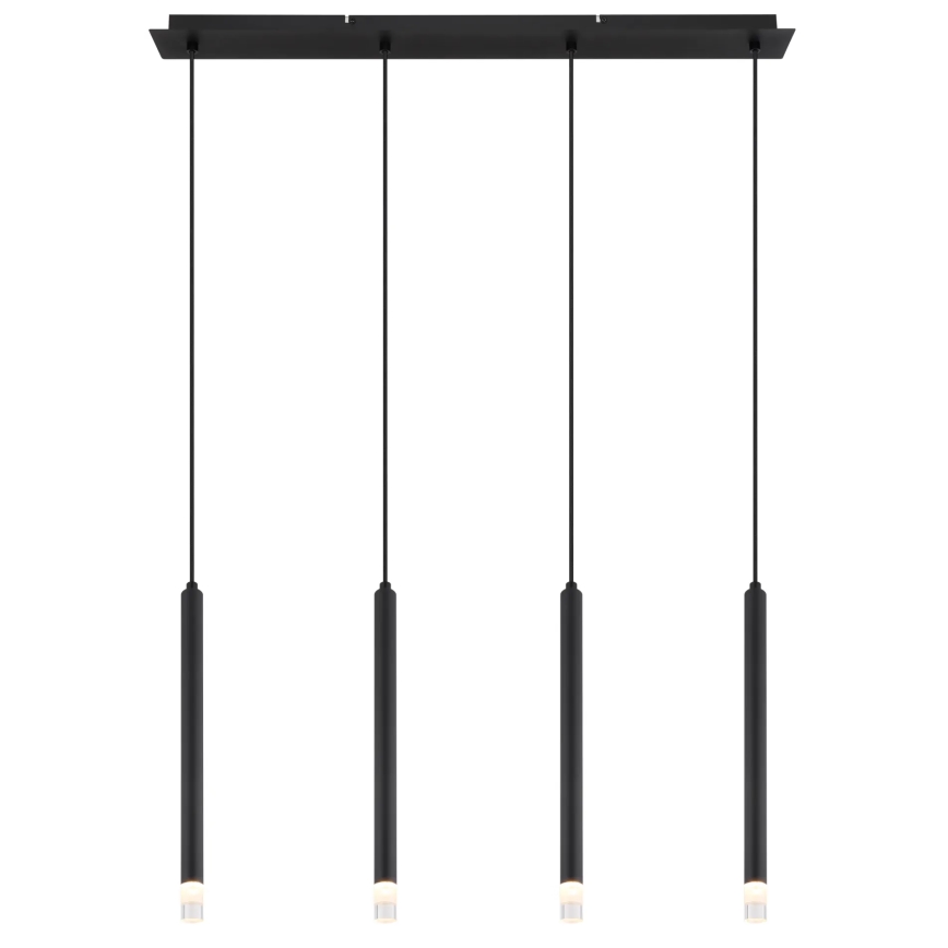 Globo - Lampadario a sospensione con filo 4xG9/4W/230V nero