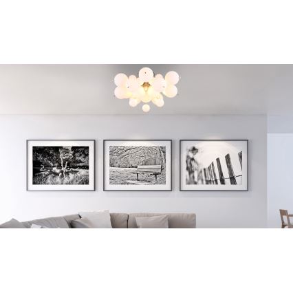 Globo - Lampadario a plafone 3xE14/25W/230V diametro 55 cm bianco