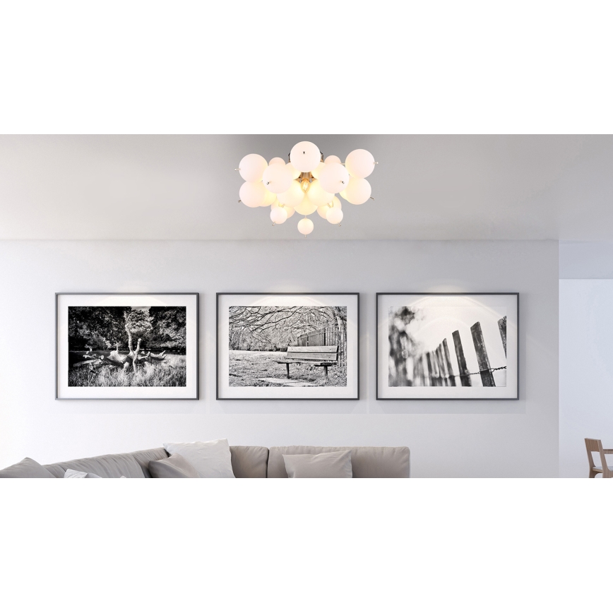 Globo - Plafonnier 3xE14/25W/230V d. 55 cm blanc