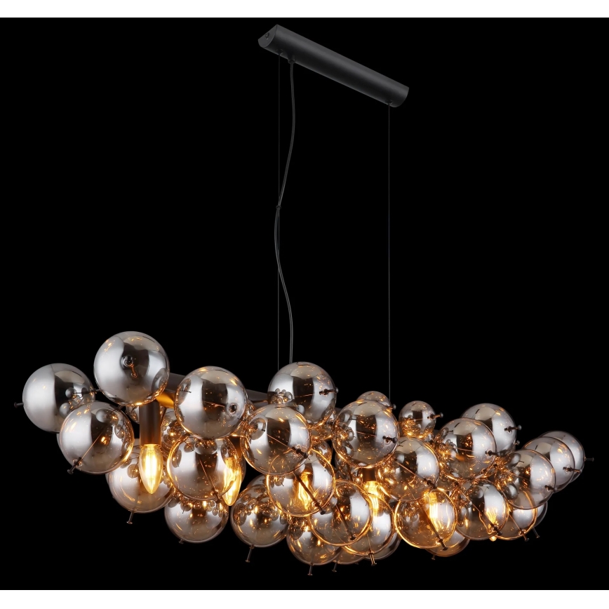 Globo - Suspension sur câble 6xE14/25W/230V noir