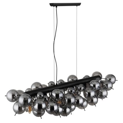 Globo - Suspension sur câble 6xE14/25W/230V noir
