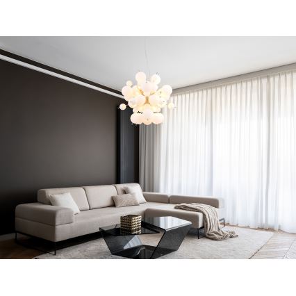 Globo - Hängeleuchte 6xE14/25W/230V d 55 cm weiß