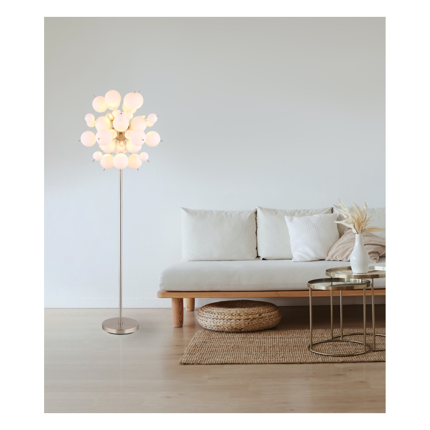 Globo - Lampadaire 6xE14/25W/230V blanc