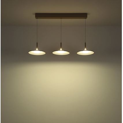 Globo - Lampadario LED a sospensione su cavo LED/24W/230V 4000K beige