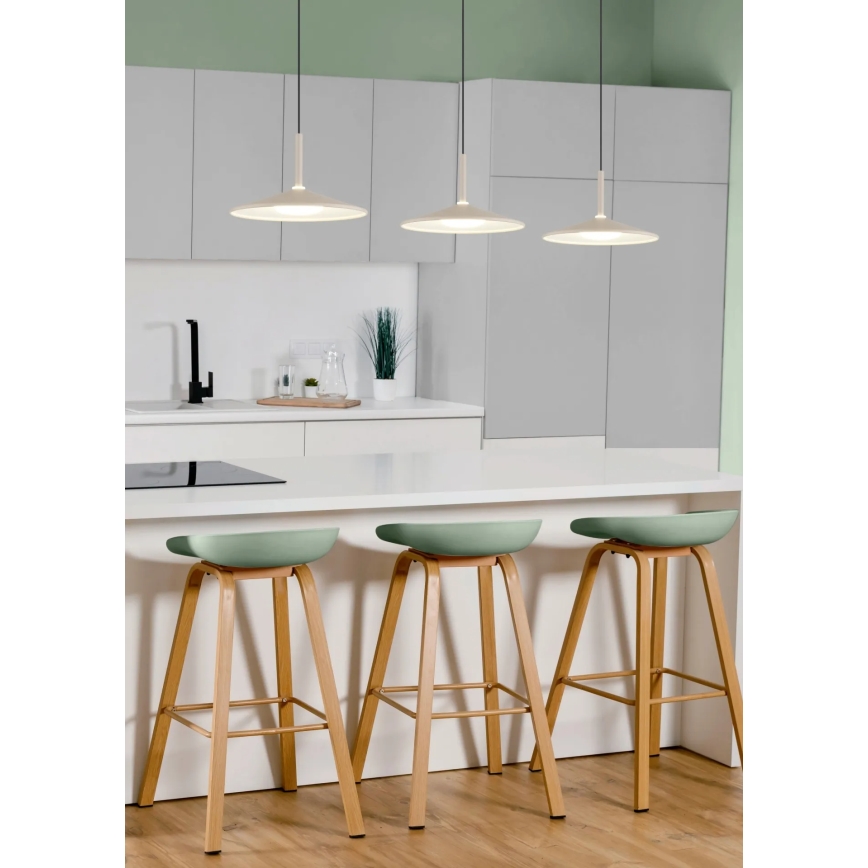 Globo - LED-Pendelleuchte an Seil LED/24W/230V 4000K cremefarben