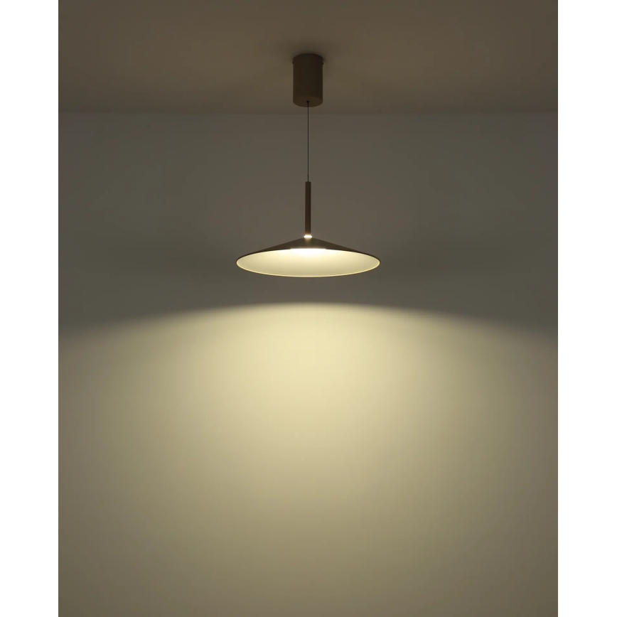 Globo - LED-Pendelleuchte an Seil LED/18W/230V 4000K cremefarben
