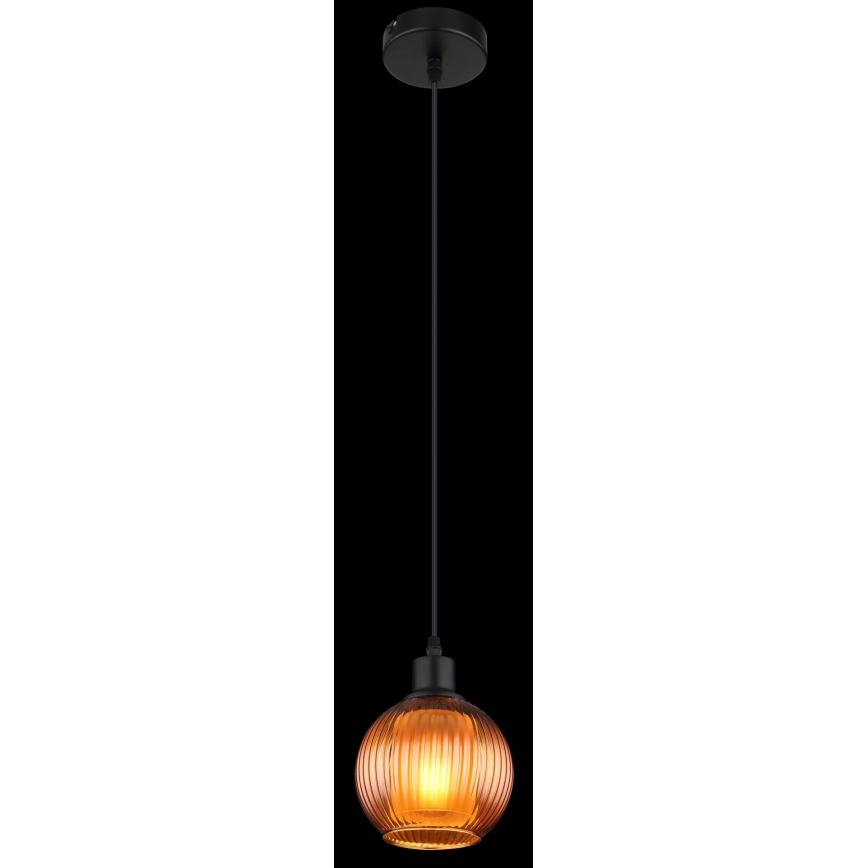 Globo - Lampadario a sospensione con filo 1xE27/25W/230V diametro 15 cm rame