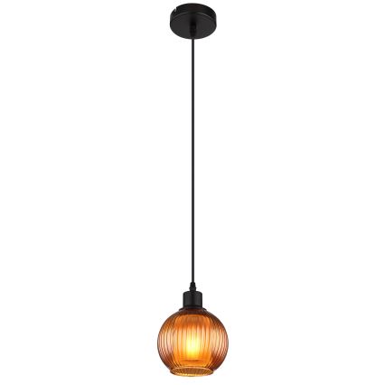 Globo - Lampadario a sospensione con filo 1xE27/25W/230V diametro 15 cm rame