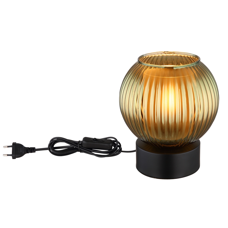Globo - Lampada da tavolo 1xE27/25W/230V diametro 15 cm verde
