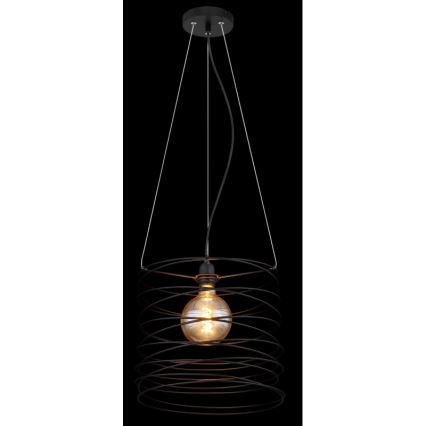 Globo 15640H - Lampada a sospensione su cavo TILLY 1xE27/60W/230V nera