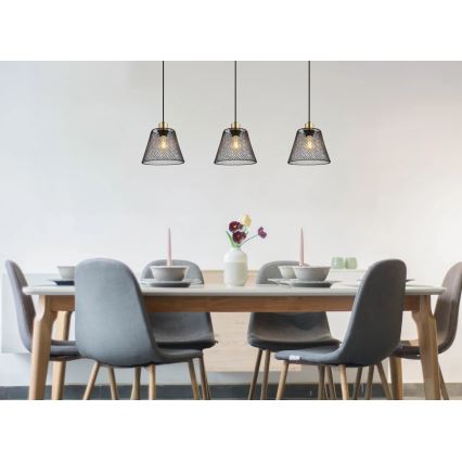 Globo - Lampadario a sospensione con filo 3xE27/40W/230V