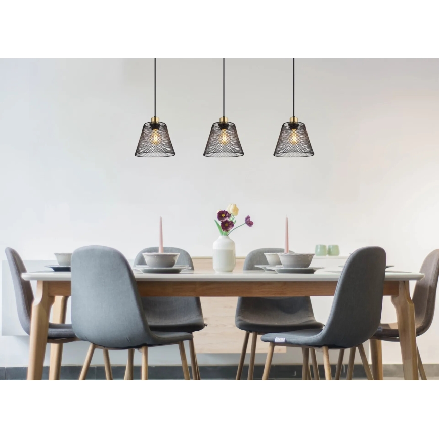 Globo - Lampadario a sospensione con filo 3xE27/40W/230V