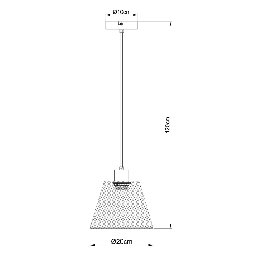Globo - Lampadario a sospensione con filo 1xE27/40W/230V diametro 20 cm