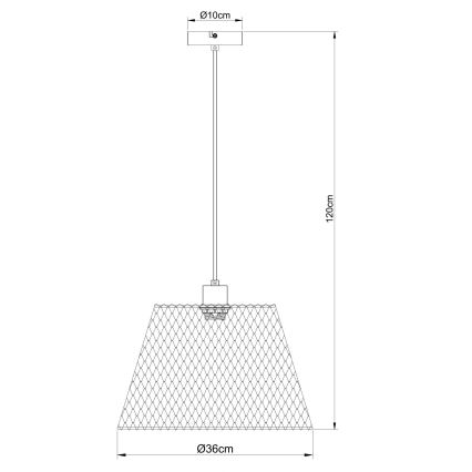 Globo - Lampadario a sospensione con filo 1xE27/40W/230V diametro 36 cm