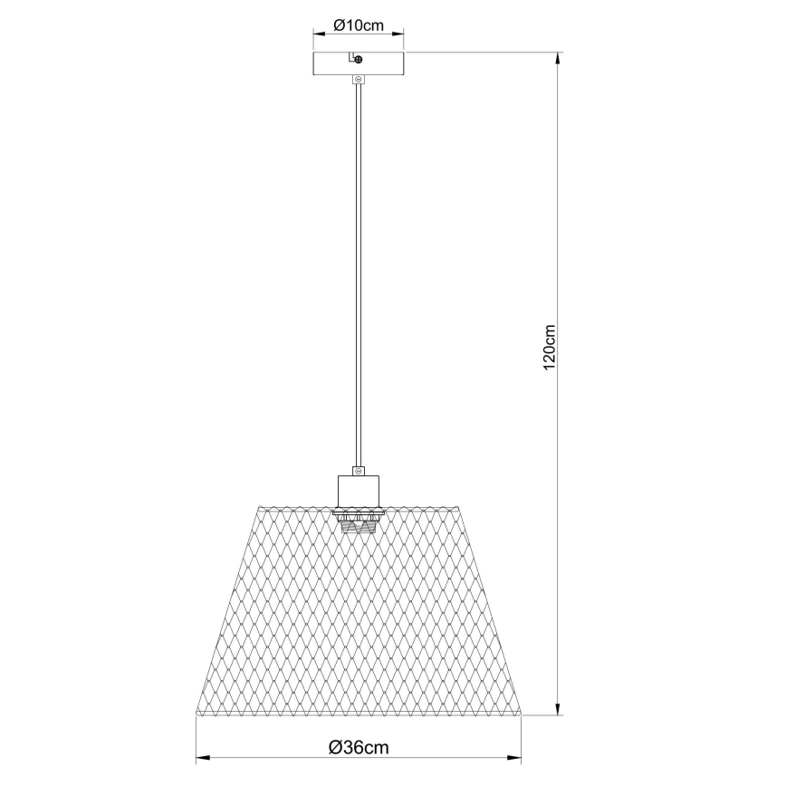 Globo - Lampadario a sospensione con filo 1xE27/40W/230V diametro 36 cm