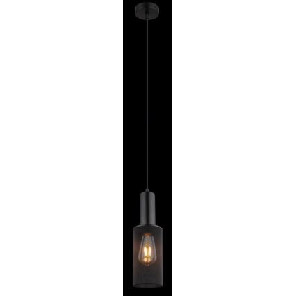 Globo - Lampadario a sospensione con filo 1xE27/60W/230V nero