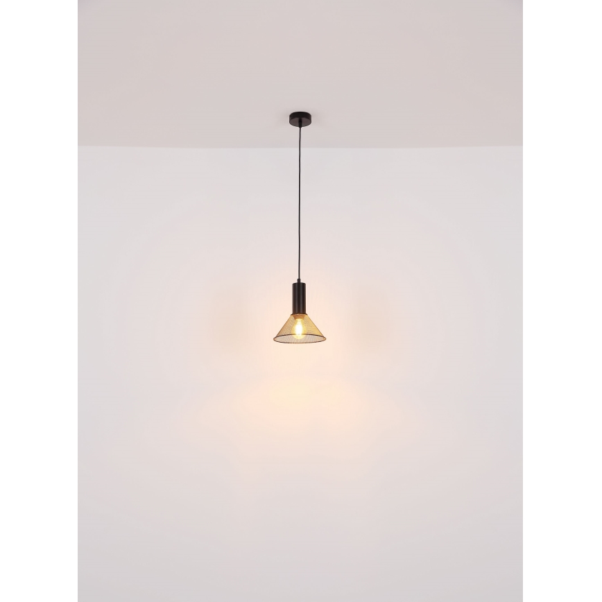Globo - Lampadario a sospensione con filo 1xE27/60W/230V nero