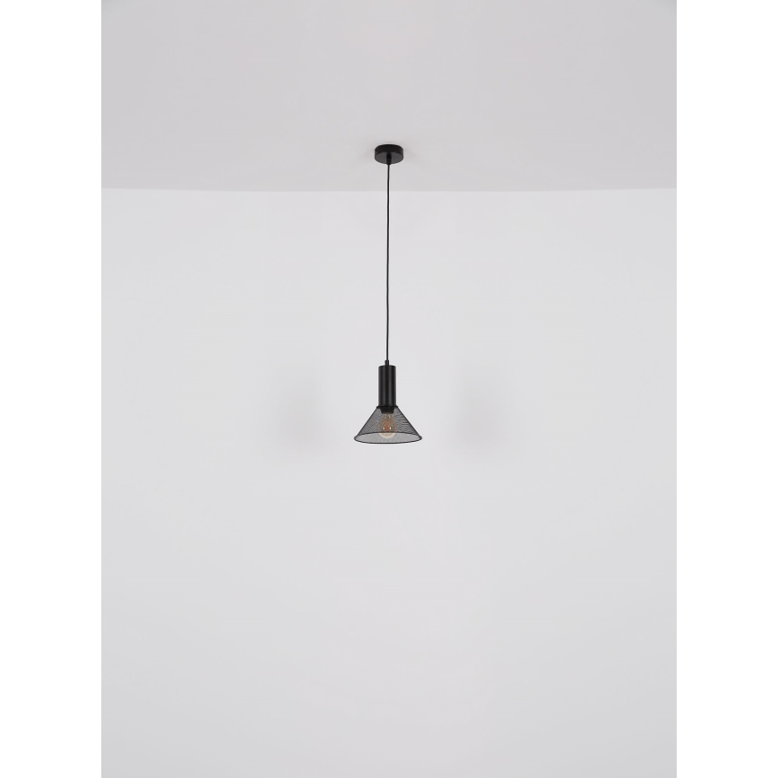 Globo - Lampadario a sospensione con filo 1xE27/60W/230V nero