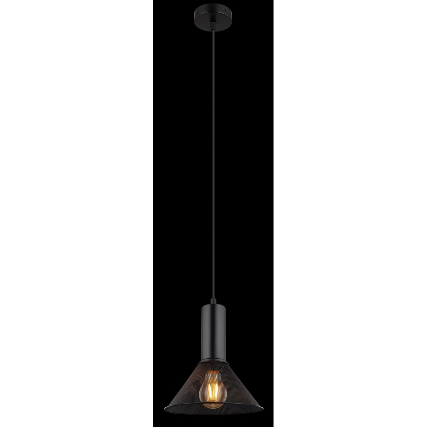 Globo - Lampadario a sospensione con filo 1xE27/60W/230V nero