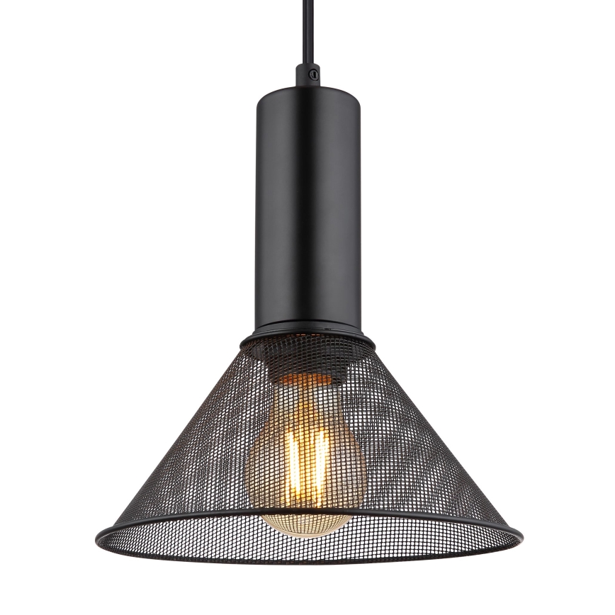 Globo - Lampadario a sospensione con filo 1xE27/60W/230V nero