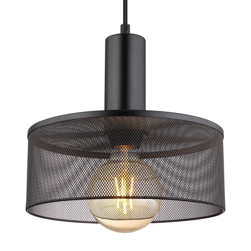 Globo - Lampadario a sospensione con filo 1xE27/60W/230V nero