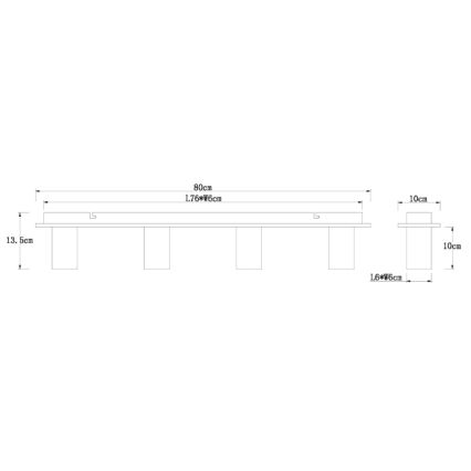 Globo 15655-4D - Plafonnier ERNA 4xE27/60W/230V