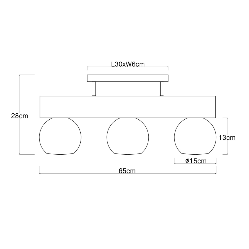 Globo - Lampadario a plafone 3xE27/40W/230V