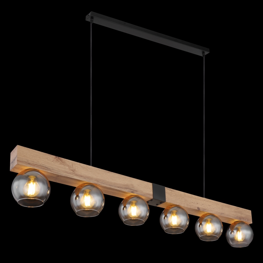 Globo - Lampadario a sospensione con cavo 6xE27/40W/230V