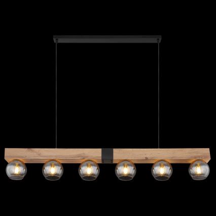 Globo - Lampadario a sospensione con cavo 6xE27/40W/230V