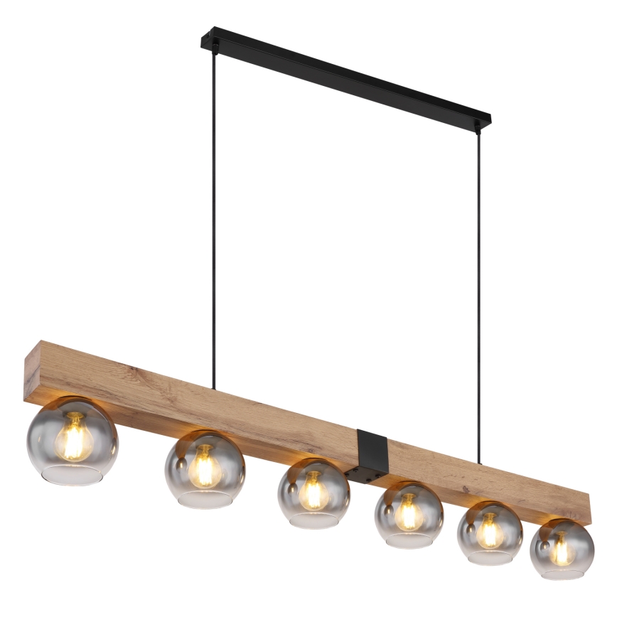Globo - Lampadario a sospensione con cavo 6xE27/40W/230V