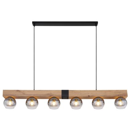 Globo - Lampadario a sospensione con cavo 6xE27/40W/230V