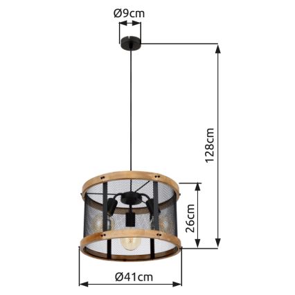 Globo - Suspension filaire 3xE27/40W/230V d. 40 cm