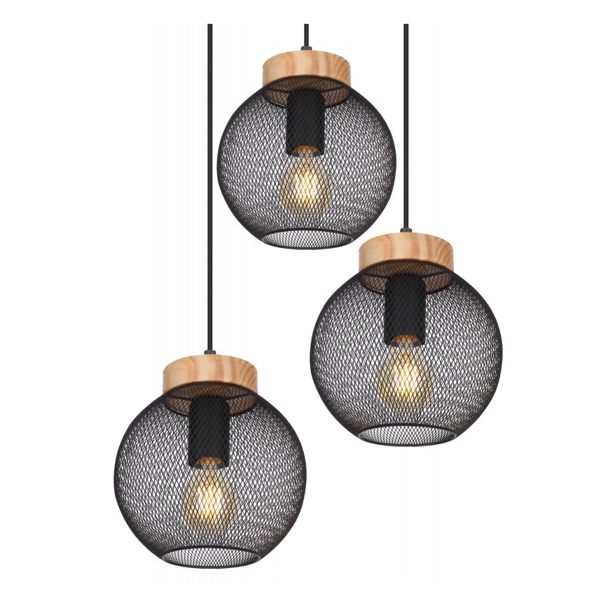 Globo - Lampadario su filo 3xE27/60W/230V