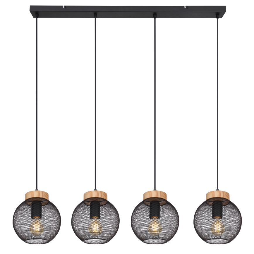 Globo - Lampadario a sospensione con cavo 4xE27/40W/230V