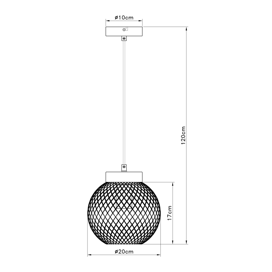 Globo - Lampadario su filo 1xE27/60W/230V