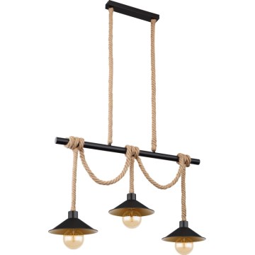 Globo 15690-3H - Hängeleuchte an Kabel DIANA 3xE27/60W/230V schwarz