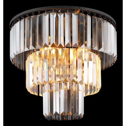 Globo - Lampadario a plafone 3xE27/40W/230V diametro 40 cm nero