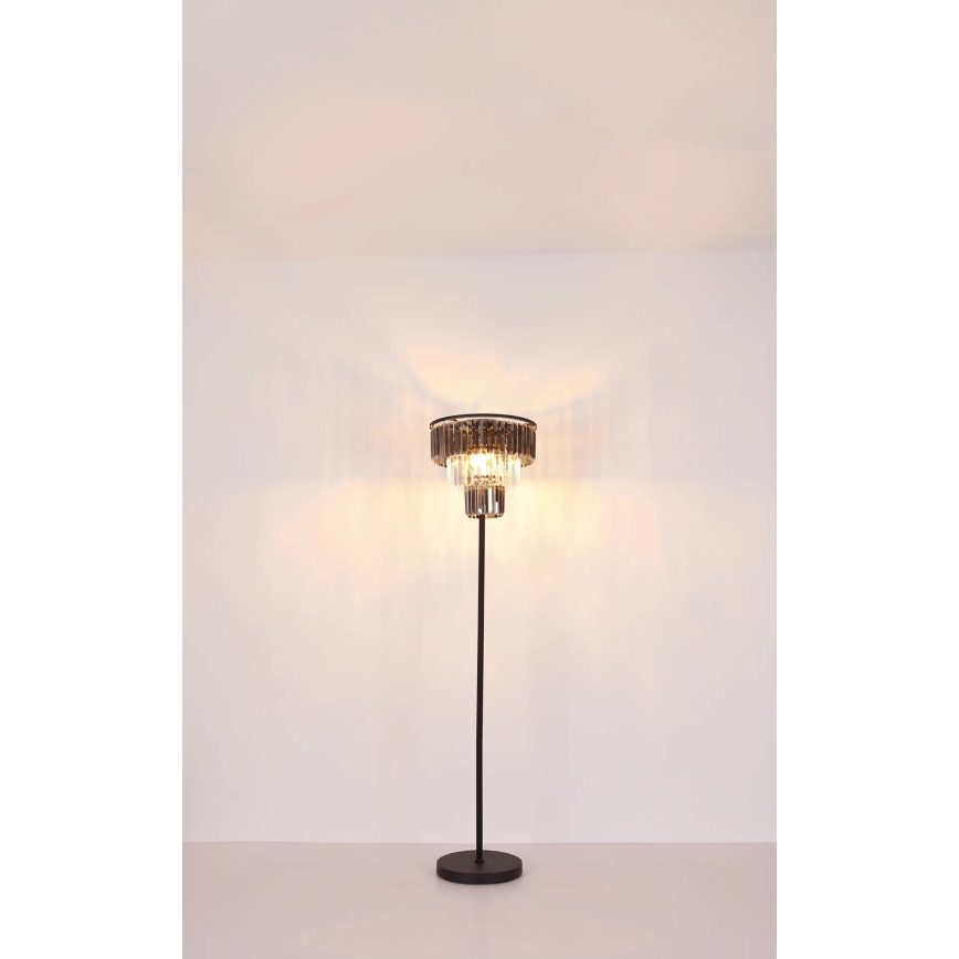 Globo - Lampada con piedistallo 3xE27/40W/230V diametro 40 cm nero